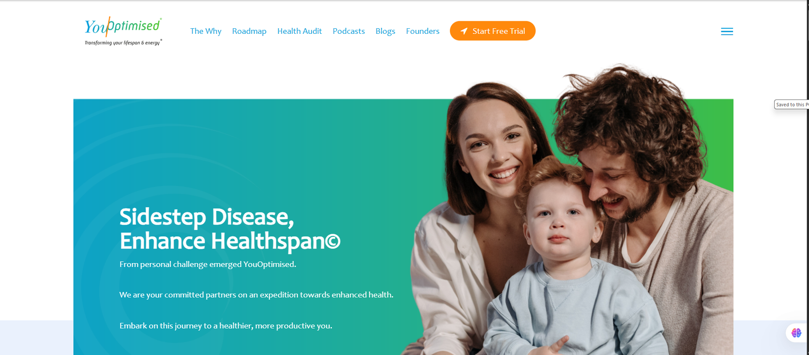 You Optimised Website Screenshot